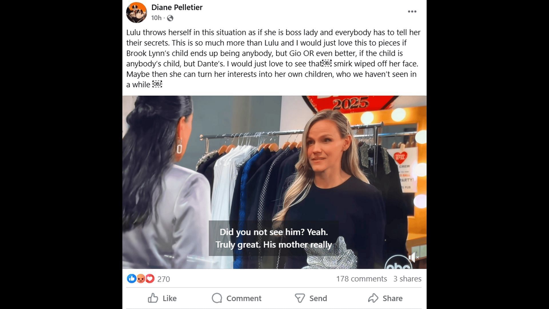 A Facebook post about Lulu (Image via Facebook/General Hospital Fans - Official)